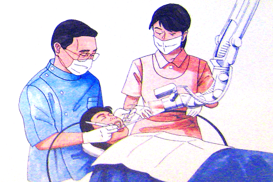 なつめ歯科の口腔外バキューム